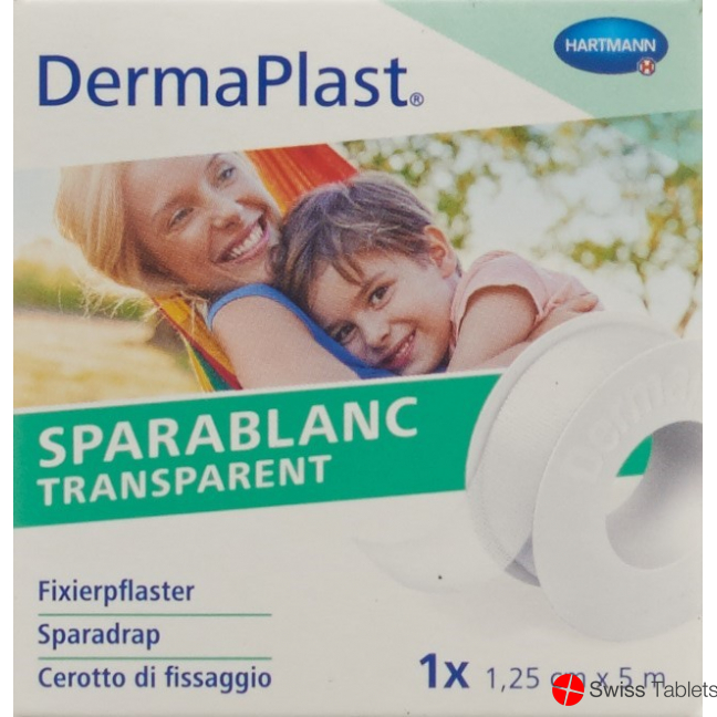 Dermaplast Sparablanc Transparent 1.25cmx5m White buy online