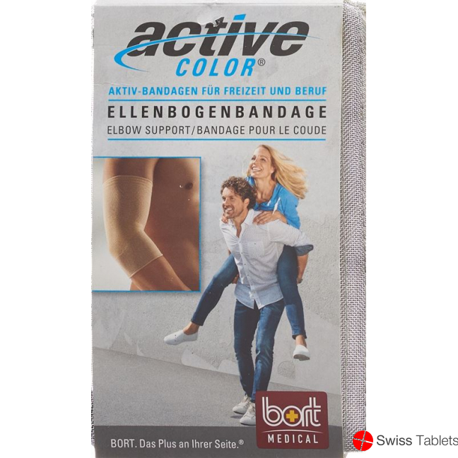 Bort Aktive Color Ellenbogenbandage Grösse M -28cm Hautfarbig buy online