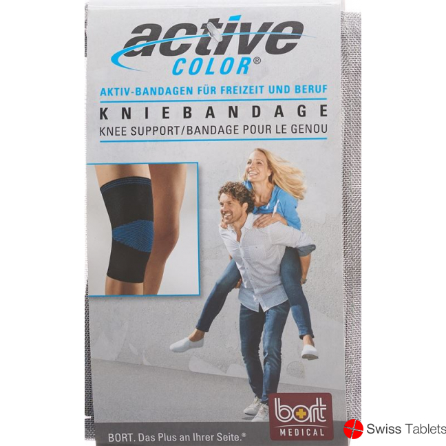 Bort Aktive Color Kniebandage Grösse L +37cm Schwarz buy online