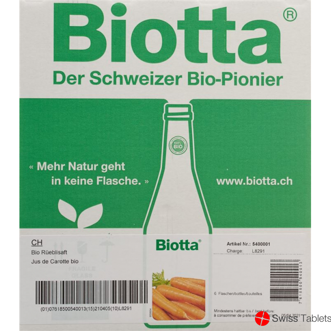 Biotta Bio Rüebli Flasche 5dl buy online