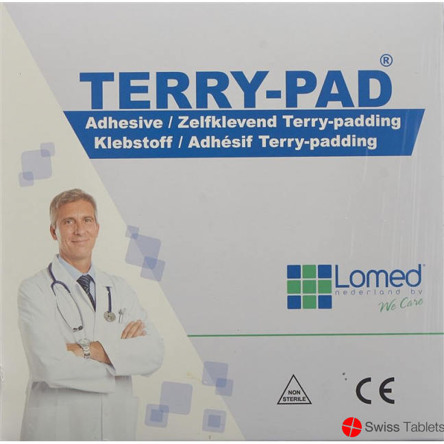 Lomed Terry Pad 8cmx4mx2mm Weiss Selbstkleb Rolle buy online