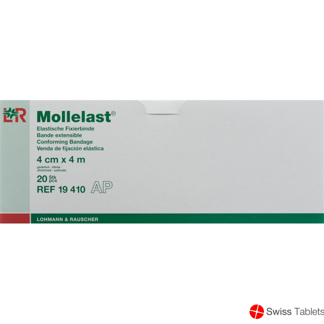 Mollelast Elastische Fixierbinde 4cmx4m Weiss 20 Stück buy online