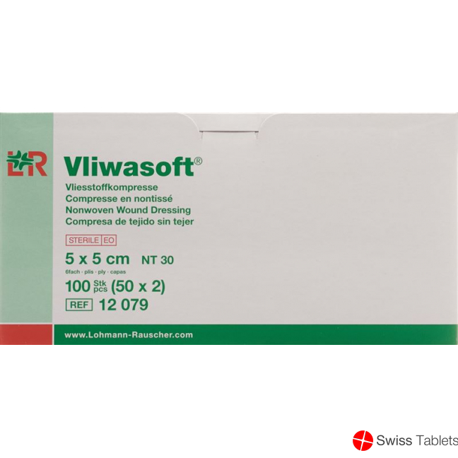 Vliwasoft Nw Kompresse 5x5cm 6-fach Steril 50x 2 Stück buy online