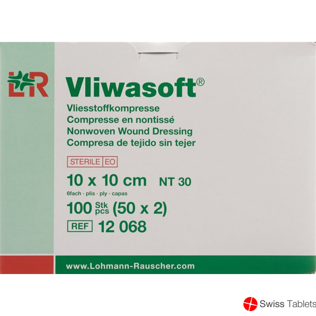 Vliwasoft Nw Kompresse 10x10cm 6-fach Steril 50x 2 Stück buy online