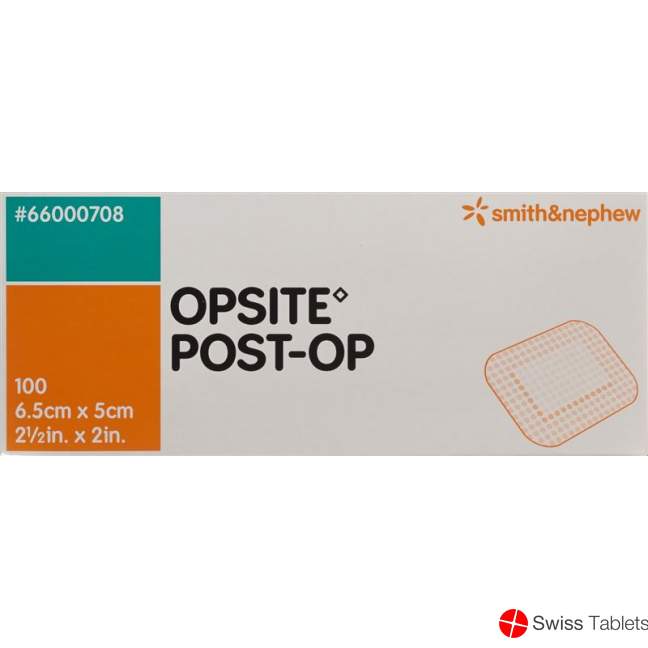 Opsite Post OP Folienverband 6.5x5cm Steril 100 Beutel buy online