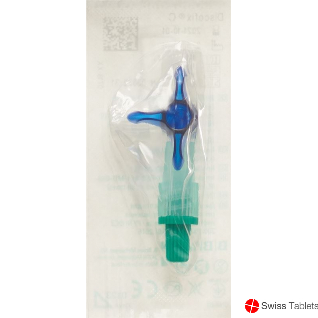 Discofix C 3-way tap 2 closure blue buy online