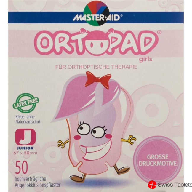 Ortopad Occlusionspflaster Juni Girls -2j 50 Stück buy online