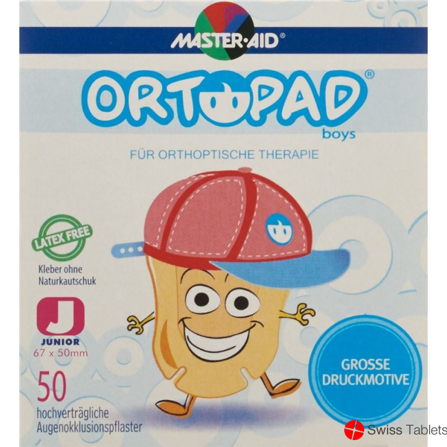 Ortopad Occlusionspflaster Junior Boys -2j 50 Stück buy online