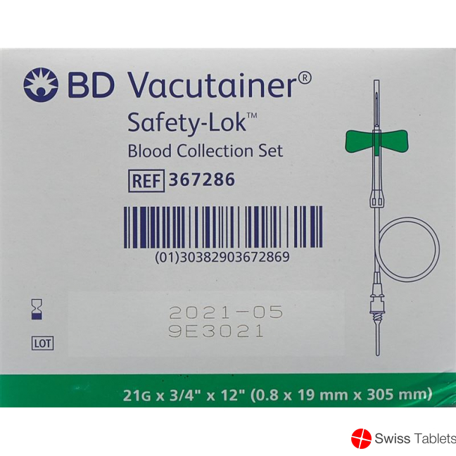 Vacutainer Blutentnah Set 21gx3/4 Grün Lang 50 Stück buy online