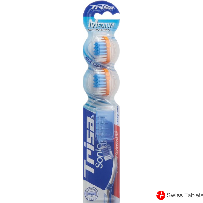 Trisa Sonicpower Ersatzset Schallzahnbürste Medium 2 Stück buy online
