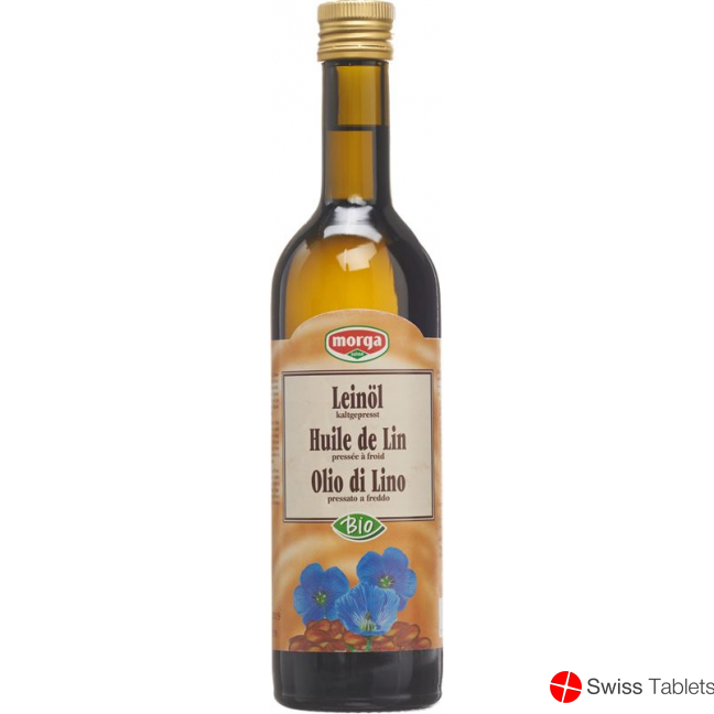 Morga Bio Leinöl Kaltgepresst Flasche 5dl buy online