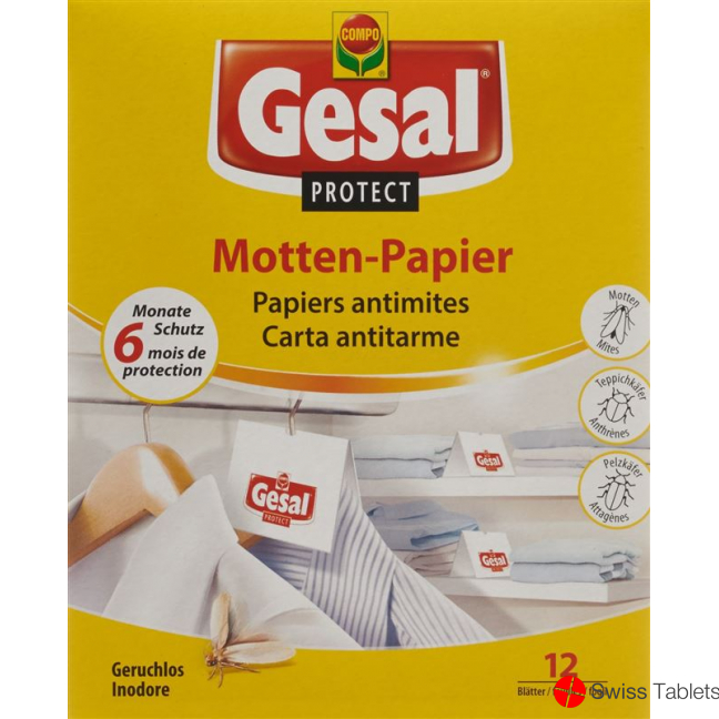 Gesal Motten Papier 12 Stück buy online