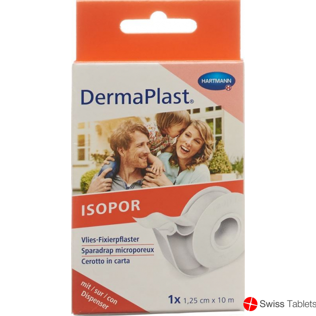 Dermaplast Isopor Fixierpflaster 10mx1.25cm Vlies Weiss Dispenser buy online