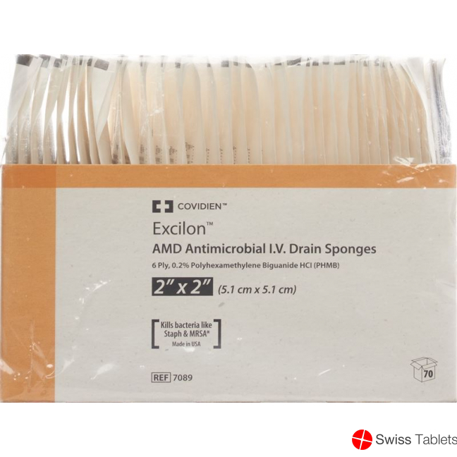 Excilon AMD Schlitzkompresse 5x5cm Steril 35x 2 Stück buy online