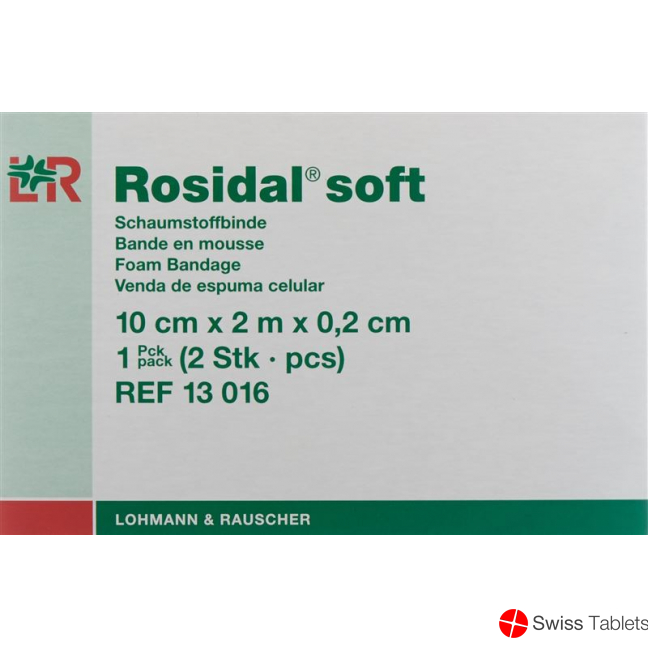Rosidal Soft Schaumstoffbind 2.0mx10cmx0.2cm 2 Stück buy online