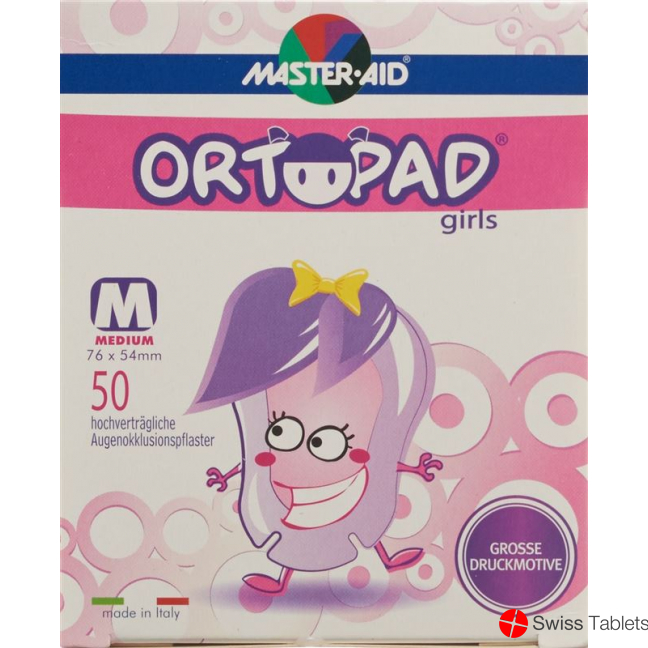 Ortopad Occlusionspflast Medium Girl 2-4j 50 Stück buy online