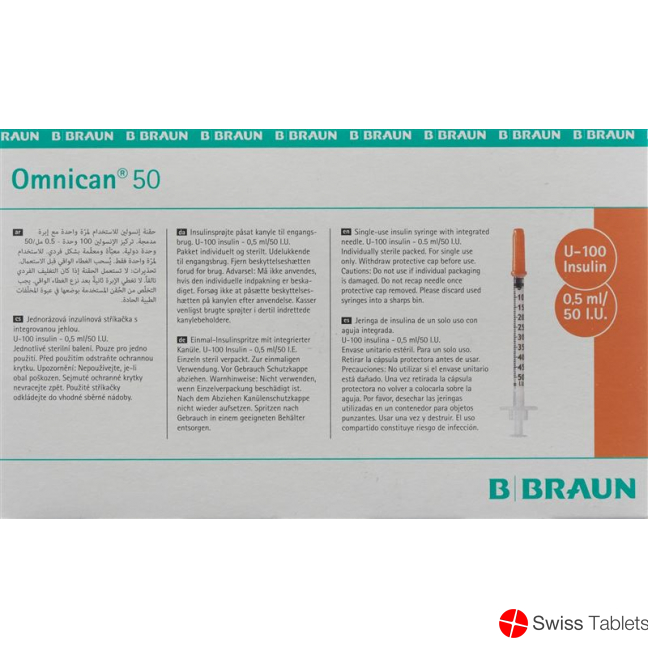 Omnican Insulin 50 0.5ml 0.3x12mm G30 Single 100 X buy online
