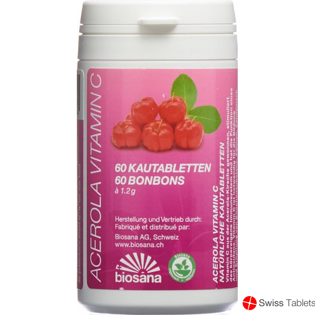 Acerola Vitamin C Tabletten Dose 60 Stück buy online