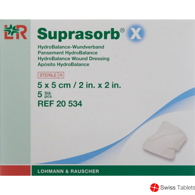 Suprasorb X Wundverband Hydrobalance 5x5cm Steril 5 Stück buy online
