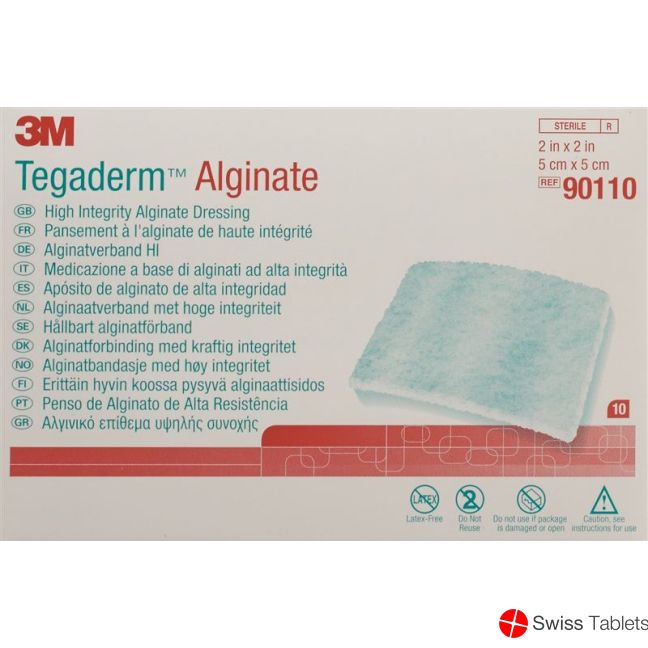3M Tegaderm Alginate Kompresse 5x5cm 10 Stück buy online