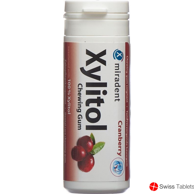 Miradent Xylitol Zahnpflege Kaugummi Cran 30 Stück buy online