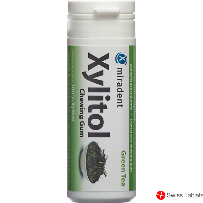 Miradent Xylitol Zahnpflege Kaugummi Gr Tee 30 Stück buy online