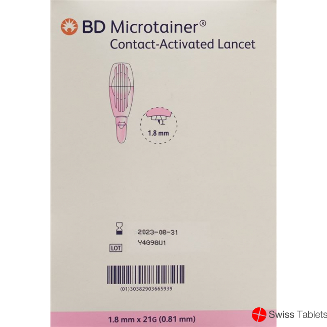 BD Microtainer Lanzetten 1.8mm x 21g Pink 200 Stück buy online