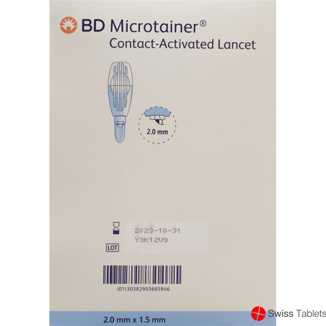 BD Microtainer Lanzetten 2mm x 1.5mm Blau 200 Stück buy online