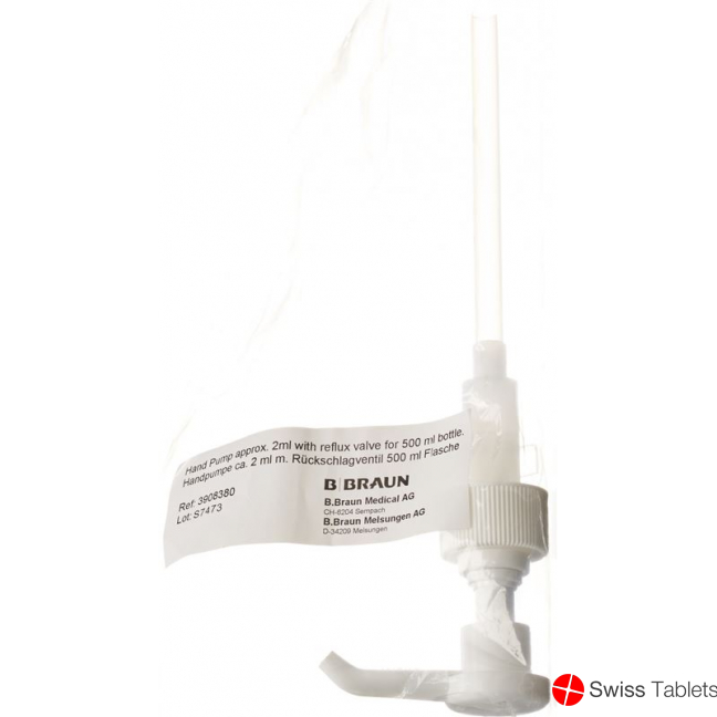 Braun Handpumpe Dosierung ca. 2ml mit Rückschlagventil für 500ml Flasche buy online