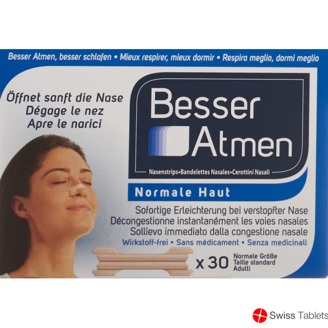 Besser Atmen Nose Strips Beige Normal 30 pieces buy online