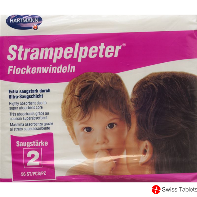 Strampelpeter Flockenwindeln Saugstärke 2 56 Stück buy online