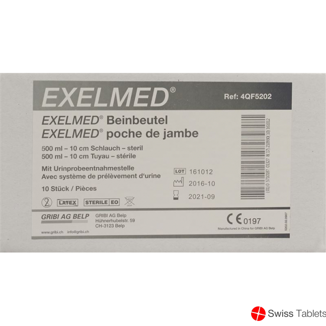 Exelmed Set 10x Beinbeut 500ml 10cm +1 Paa Halteba buy online