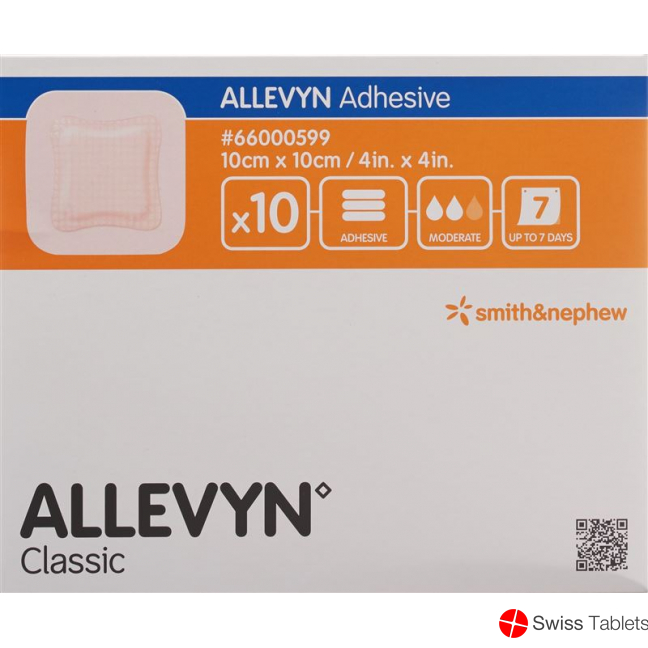 Allevyn Adhesive Wundkompressen 10x10cm 10 Stück buy online