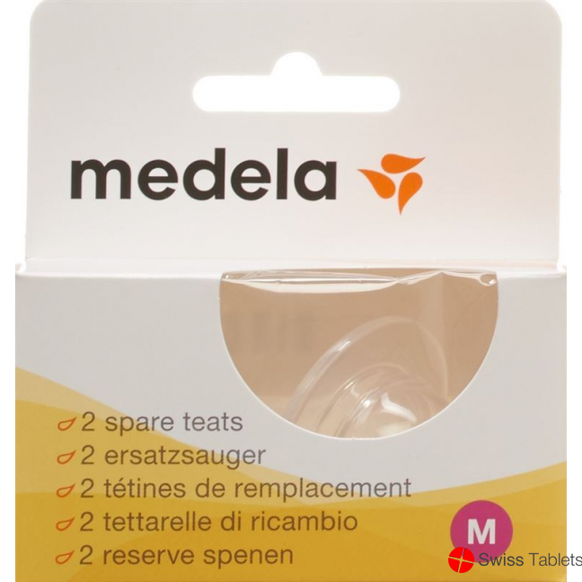 Medela Ersatzsauger 2 Stück mit mittlerem Fluss Grösse M buy online
