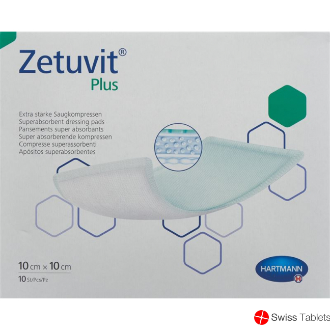 Zetuvit Plus Absorptionsverband 10x10cm 10 Stück buy online
