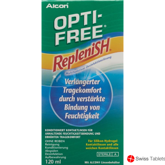 Opti Free Replenish Disinfectant solution bottle 120ml buy online