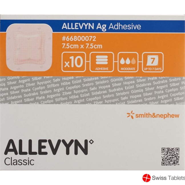 Allevyn Ag Adhesive Wundkompressen 7.5x7.5cm 10 Stück buy online