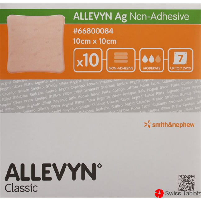 Allevyn Ag Non-Adhesive Wundkompressen 10x10cm 10 Stück buy online