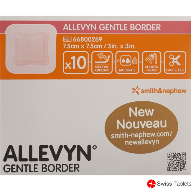 Allevyn Gentle Border Wundverband 7.5x7.5cm 10 Stück buy online