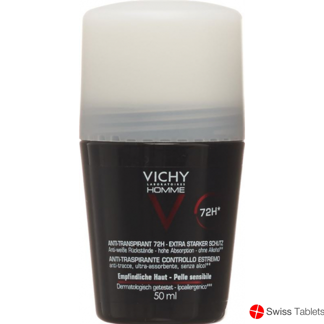 Vichy Homme Anti-Transpirant 72H Extra Strong Protection Roll-On 50ml buy online