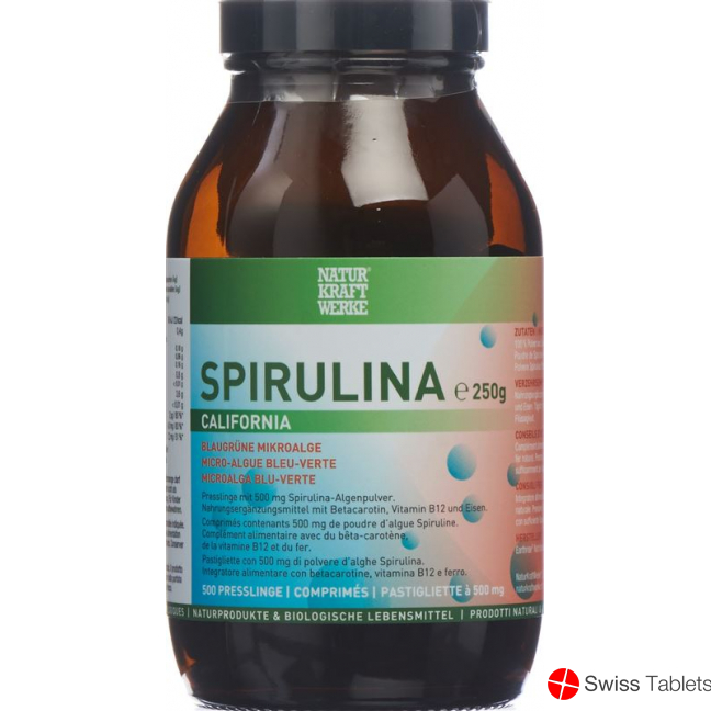 NaturKraftWerke Spirulina California Tabletten 500mg 500 Presslinge buy online