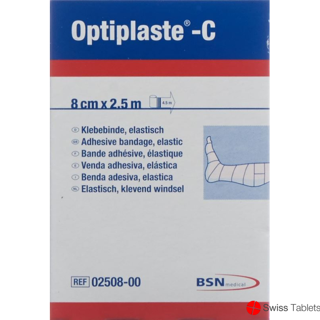 Optiplaste-C Kompressionsbinde 2.5m x 8cm buy online