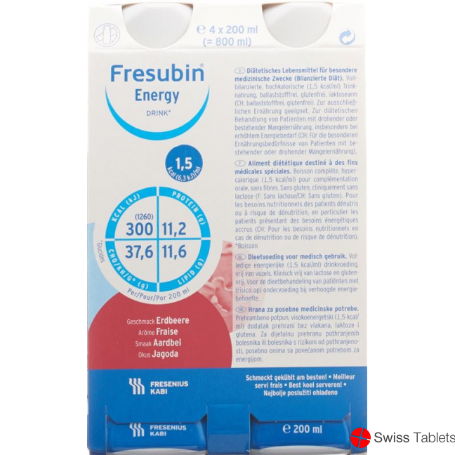 Fresubin Energy Drink Erdbeer 4x 200ml buy online