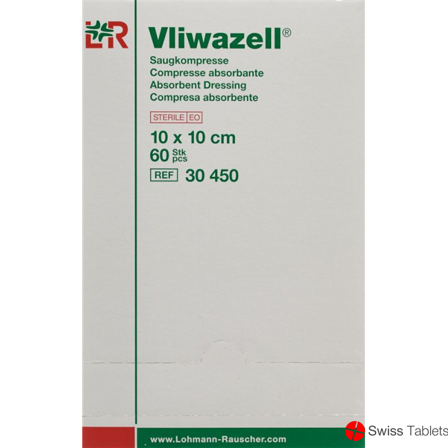 Vliwazell Set 1 Saugkompresse 10x10cm Steril 60 Stück buy online