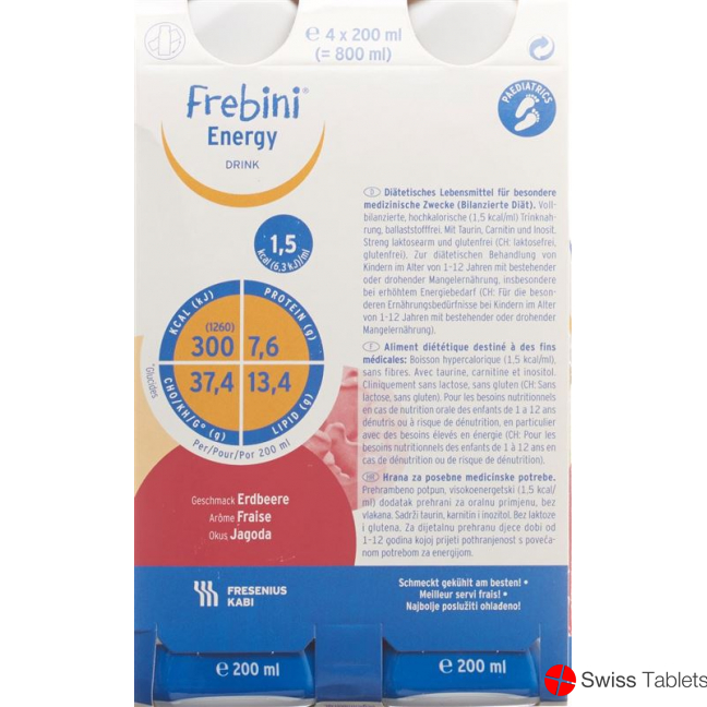 Frebini Energy Drink Erdbeer 4x 200ml buy online