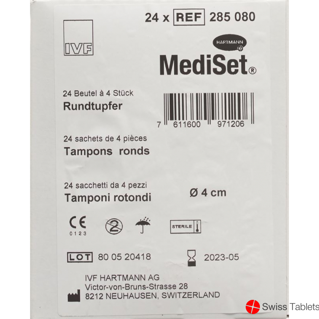 Mediset Rundtupfer 4cm 24x 4 Stück buy online