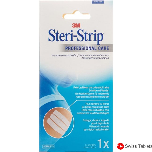3M Steri Strip 12x100mm Weiss Verstärkt 6 Stück buy online