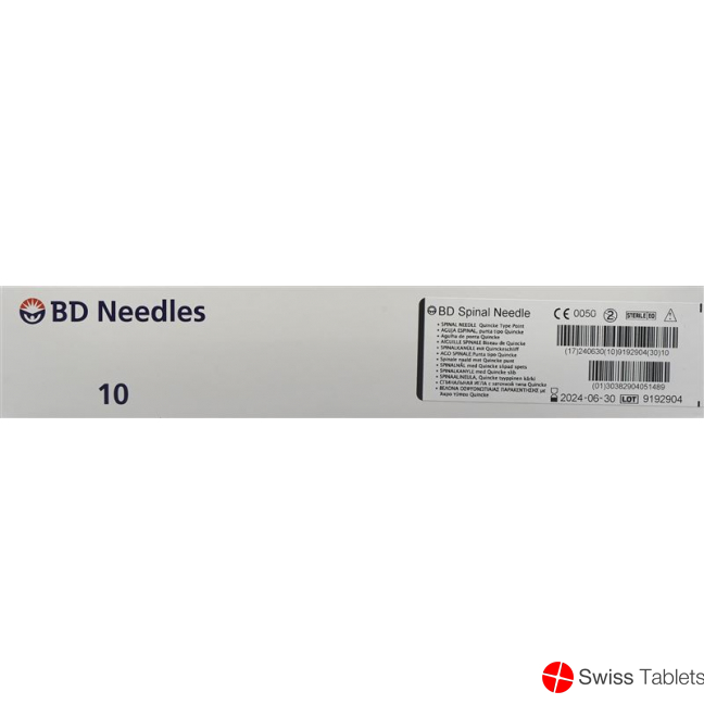 BD Yale Spinal Nadeln 22g 0.7x127mm Schwarz 10 Stück buy online