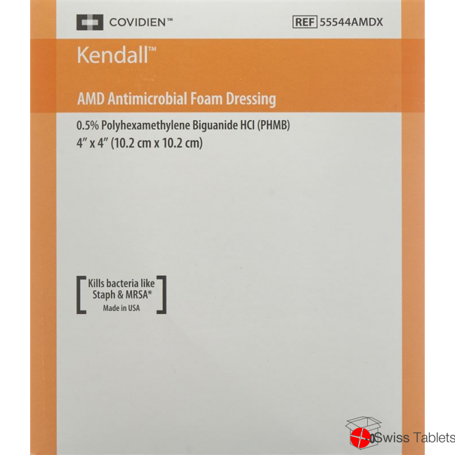 Kendall AMD antimikrobieller Schaumstoffverband 10.2x10.2cm 10 Stück buy online