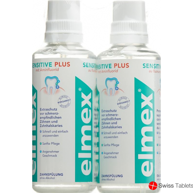 Elmex Sensitive Plus Zahnspülung Duo 2x 400ml buy online